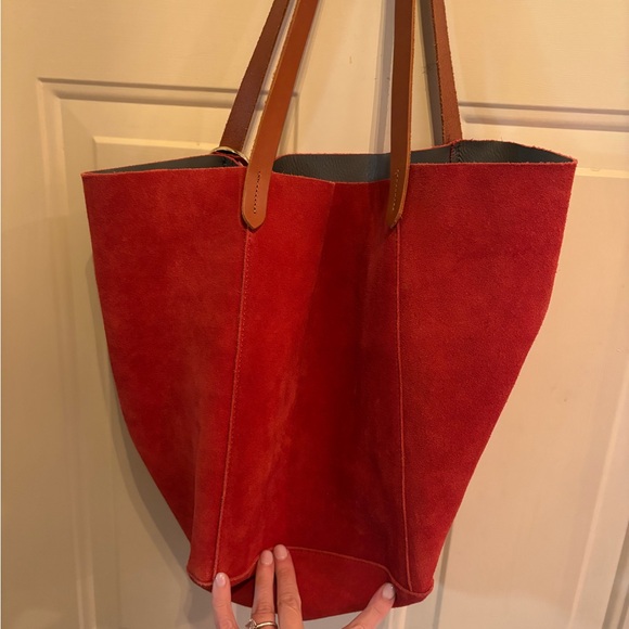 Mark & Graham Red Suede Tote - Picture 4 of 7